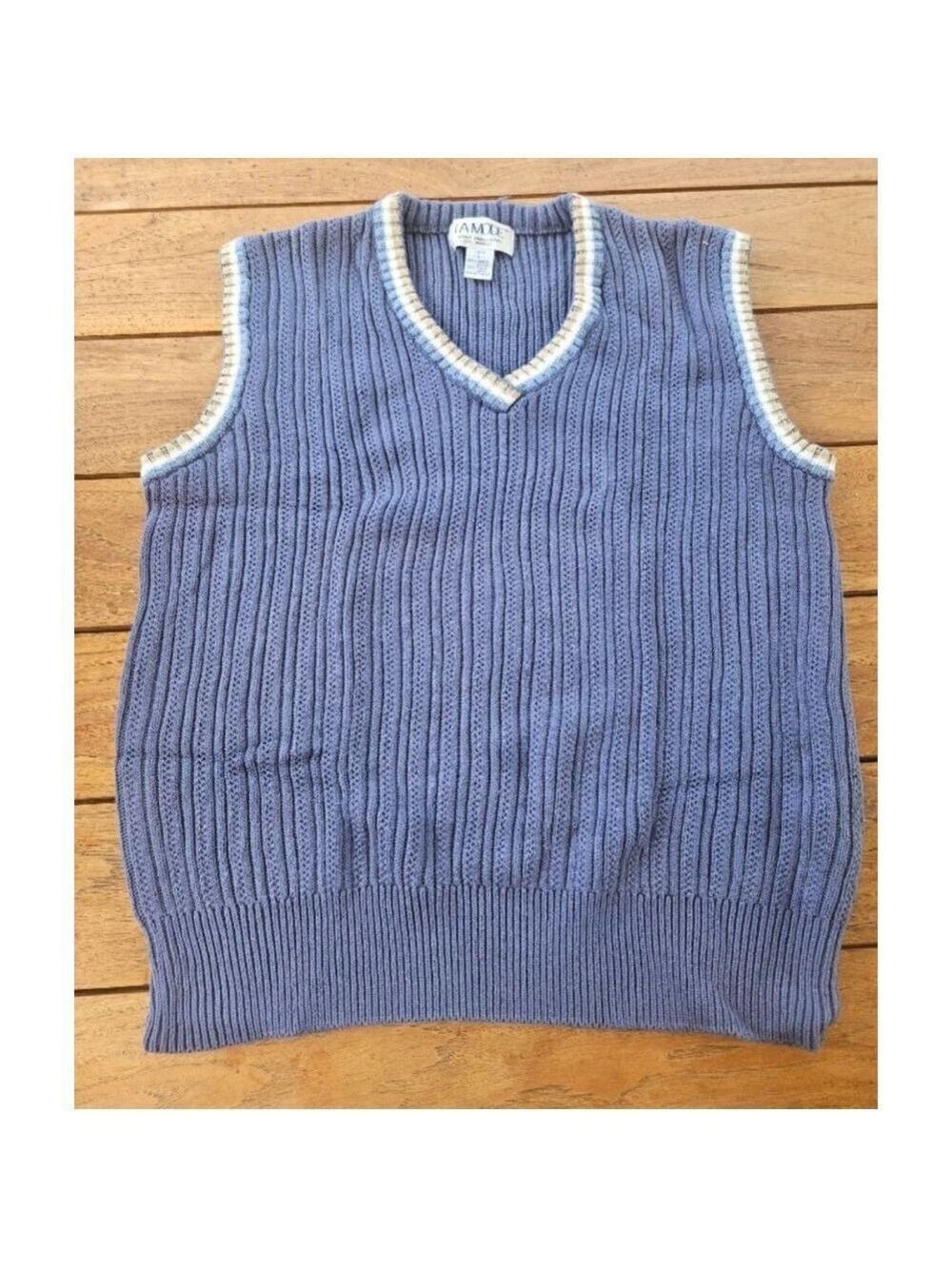 Vintage La Mode Sweater Vest – Size L | Preppy Academia Y2K Core